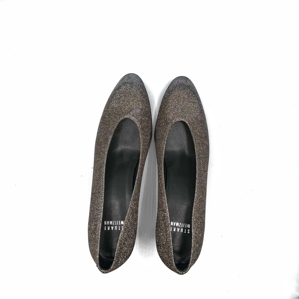 Women's Stuart Weitzman Heels Silver Size 7.6 - Picture 6 of 9